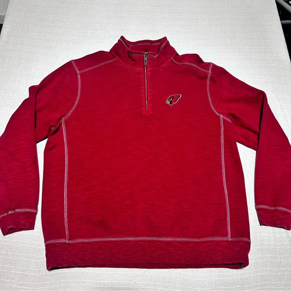 Tommy Bahama x NFL Arizona Cardinals 1/4 Zip Pullover – Red – Men’s Large